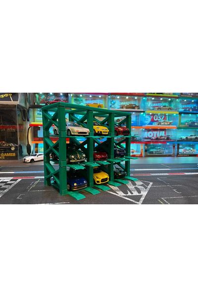 MSD DESİGN مصاعد سيارات لسيارات بمقياس 1/64 بسعة 9 قطع (المركبات غير متضمنة في المجموعة)