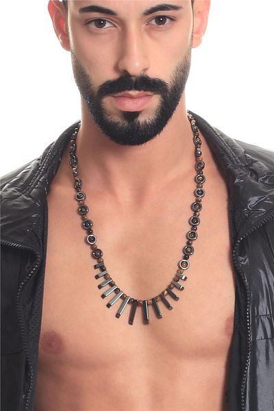 LABALABA Men's Natural Stone Handmade Design Necklace