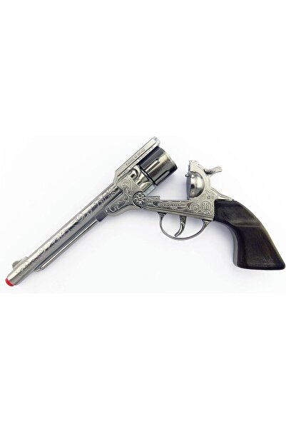Gonher 2'li Metal Kovboy Tabancası Kapsül Patlatan Revolver Silah Seti