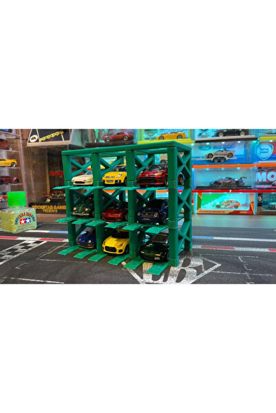 MSD DESİGN 1/64 Ölçekli Arabalar için Araba Asansörleri 9 ADET KAPASİTELİ (ARAÇLAR SETE DAHİL DEĞİLDİR)