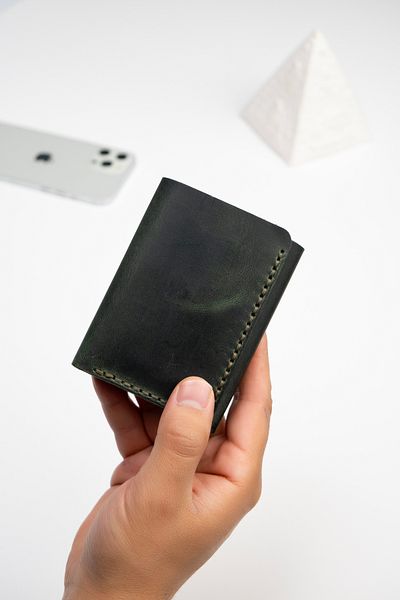 Niki Leather Кожен портфейл Ramos в цвят каки