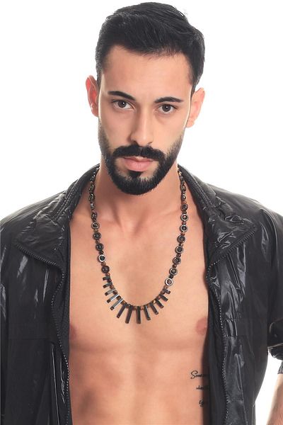 LABALABA Men's Natural Stone Handmade Design Necklace