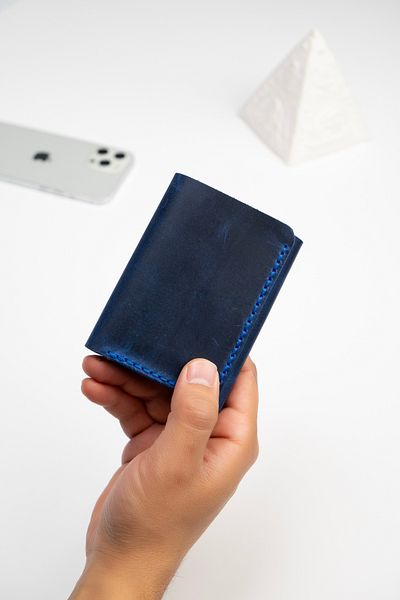 Niki Leather Δερμάτινη θήκη για πορτοφόλι Navy Blue Ramos