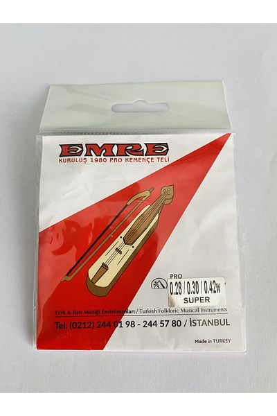 GMC MUSIC STORE Emre 0.25 / 0.28 / 0.42 Super Pyramid Fiddle String + Resin Gift