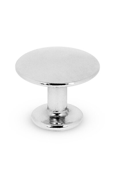 NZB Düğme Çekmece Dolap Kapak Kulpu Kulbu Krom Metal Daire Kulp