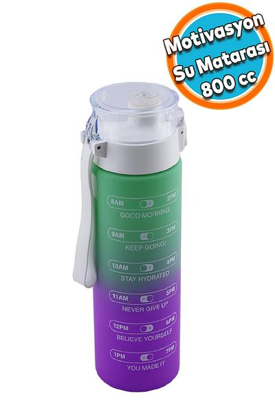 NZB Motivational Water Bottle Water Bottle School Water Bottle Without Straw Water Bottle Sports Water Bottle Double Color Leakproof 800 cc