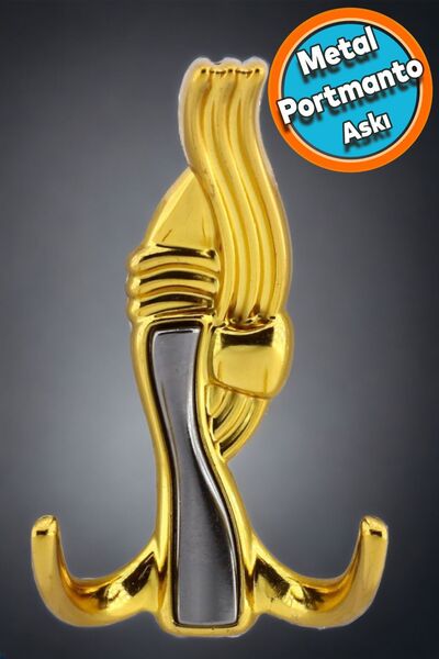 NZB Portmanto Askı Metal Vestiyer Duvar Dolap Elbise Askısı Gold Mobilya Kapı...