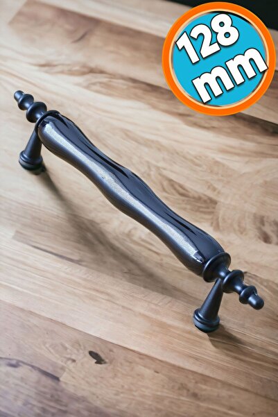 NZB Porselen Siyah 128 mm Kulplar Mobilya Mutfak Dolabı Çekmece Dolap Kapak Kulpu Kulbu