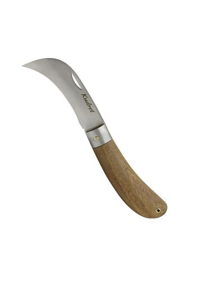 Denizli Curved Vaccine Knife Walnut Vaccine Army Knife Sleeper Forged Steel
