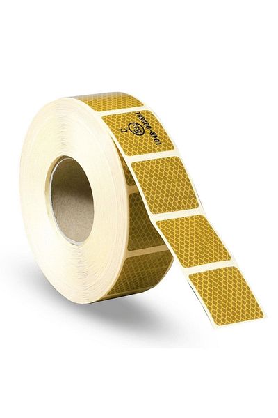 NZB 50 Meters Tuvturk Approved Reflective Highlighter Cut Strip Tape Cut Warning Tape Yellow