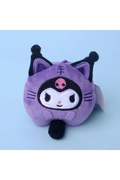 Meyra Accessories Purple Kuromi Plush Keychain - Kawaii Sanrio Bag Accessory, Gift Cute