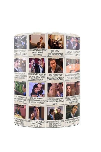 remonz Valley of the Wolves Series Polat Scenes Printed Mug, Wooden Coaster with Gift