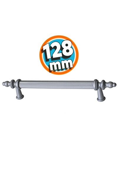 NZB Çekmece Banyo Mutfak Dolap Kapak Kulpu Kulbu 128 Mm Gri Sert Plastik Kulp