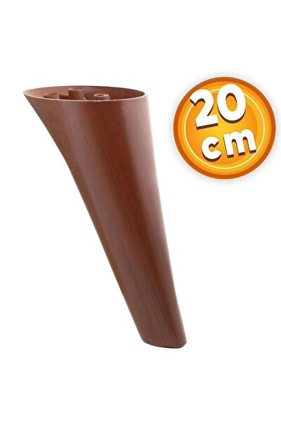 NZB Lüks Mobilya Kanepe Sehpa Tv Ünitesi Koltuk Ayağı 20 Cm Ahşap Desenli Kah...