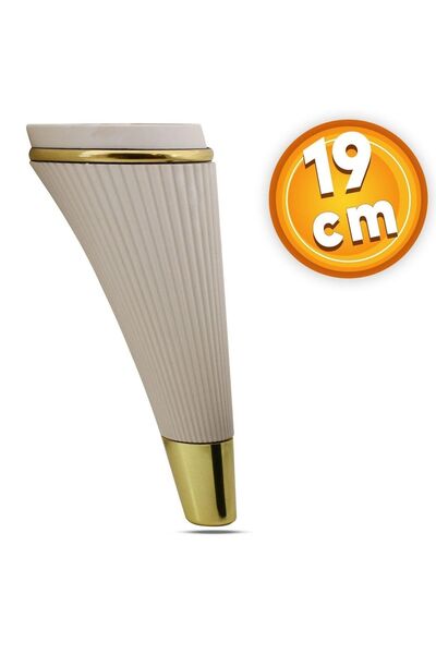 Genel Markalar Lüks Mobilya Kanepe Sehpa Tv Ünitesi Koltuk Ayağı 19 Cm Krem G...