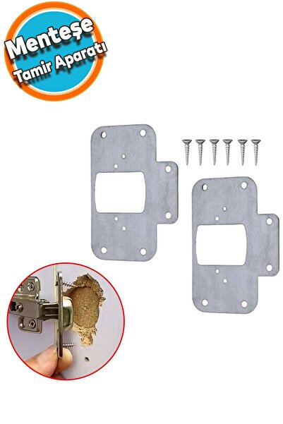 NZB Dolap Kapak Taş Menteşe Tamir Sacı Pratik Aparat Onarım Kiti Yuva Tablası...