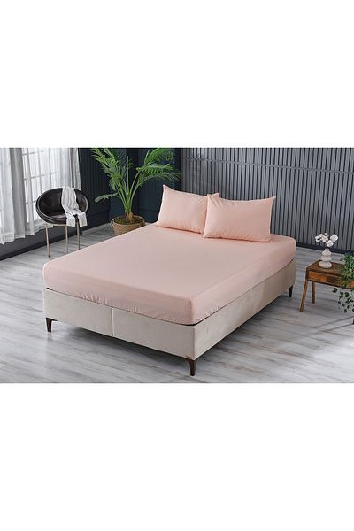 Doqu Home ملاءة سرير مزدوجة King Size بلون السلمون