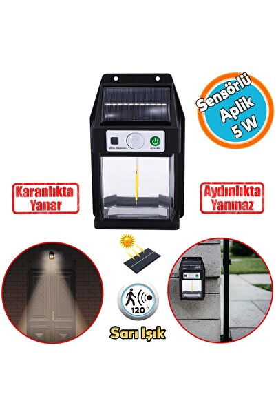 Genel Markalar Sensörlü Güneş Enerjili Dış Aydınlatma Yeni Nesil Ampül Sarı I...