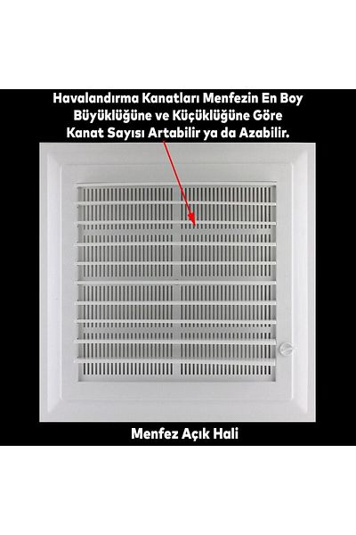 NZB Grille Bathroom WC Toilet Storage Ventilation Plastic Shutter White 55x65 CM