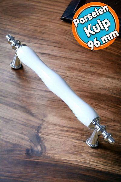 NZB Porcelain White Chrome 96 mm Handles Furniture Kitchen Cabinet Drawer Cupboard Door Handle Handle