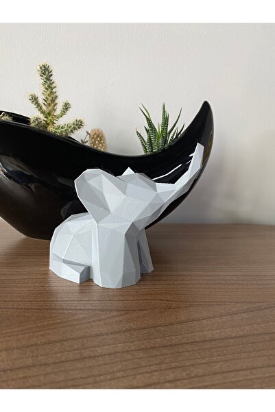 Root Made Dekoratif Fil Biblo Bereket Fili Obje 13 cm Konsol Kitaplık Sehpa S...