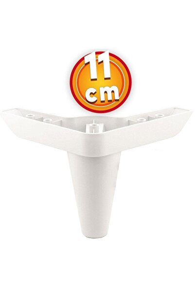 NZB Lüks Mobilya Kanepe Sehpa Tv Ünitesi Koltuk Ayağı 11 Cm Beyaz Baza Ayak