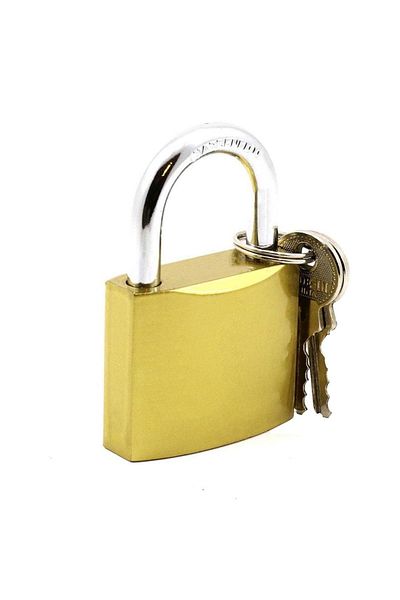 NZB Padlock Door Cabinet Lock Yellow 25 Mm with 2 Keys