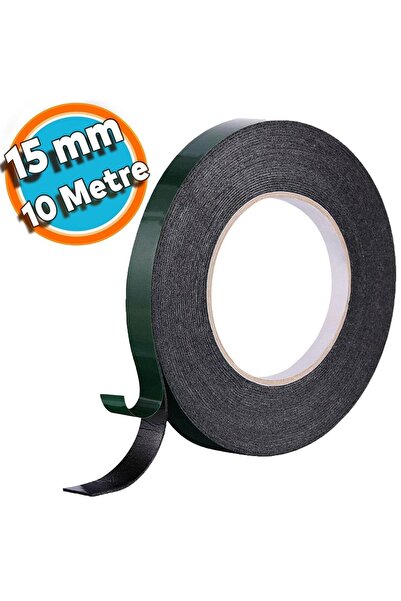 NP1 Çift Taraflı Köpük Bant Eva Montaj Bandı Siyah 15 Mm X 10 Metre