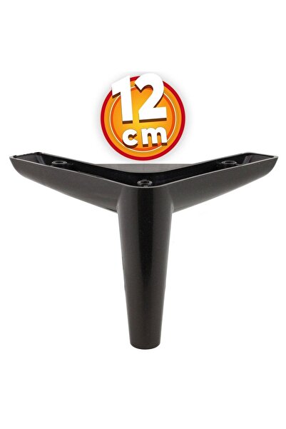 NZB Lüks Mobilya Kanepe Sehpa Tv Ünitesi Koltuk Ayağı 12 Cm Siyah Baza Ayak