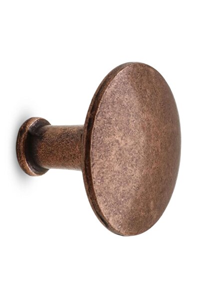 NZB Düğme Çekmece Dolap Kapak Kulpu Kulbu Antik Bakır Metal Kulp