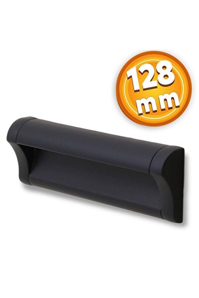 NZB Mobilya Dolap Kapak Çekmece Kulpu Kulbu 128 Mm Mat Siyah Metal Kulp