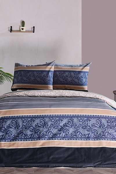 Doqu Home Σετ Παπλωματοθήκη Σατέν Clair Διπλό - Μπεζ