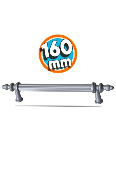 NZB Çekmece Banyo Mutfak Dolap Kapak Kulpu Kulbu 160 Mm Gri Sert Plastik Kulp