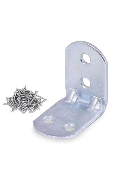 NZB (5 Adet) Mobilya Dolap Köşe Bağlantı Sabitleme L Demir Gönye 30x30x22 Mm