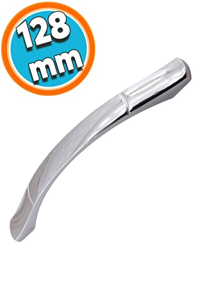 NZB Mobilya Mutfak Dolabı Çekmece Kapı Dolap Kapak Kulpu Kulbu Krom 128 mm Çekme Metal Kulp