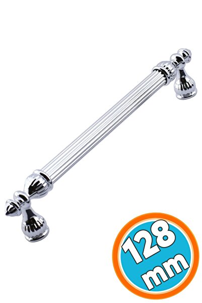 NZB Chrome Colored 128 mm Metal Furniture Handle - Cabinet Drawer and Door Ha...