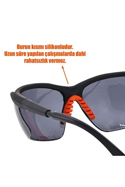 Baymax Work Safety Goggles Protective Silicone Glasses S600 Smoked