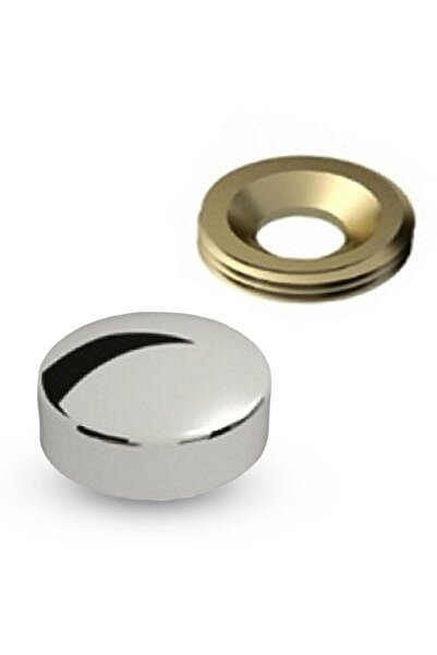 NZB Dekoratif Vida Kapağı Kapatıcı 15 Mm Parlak Krom Vida Tapası Tıpası (10 Adet)