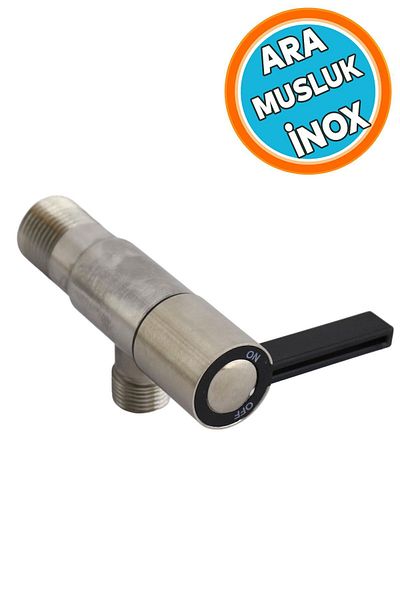 NZB Intermediate Faucet Metal Inox Open Close - Valve Bidet Tap, Sturdy Wc Toilet Seat Flex Connection Apparatus