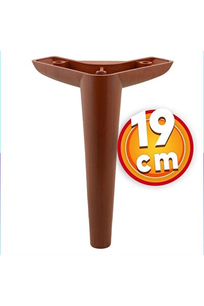 NZB Lüks Mobilya Kanepe Sehpa Tv Ünitesi Koltuk Ayağı 19 Cm Ahşap Desenli Kah...