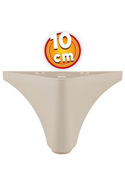 NZB Lüks Mobilya Kanepe Sehpa Tv Ünitesi Koltuk Ayağı 10 Cm Krem Baza Ayak