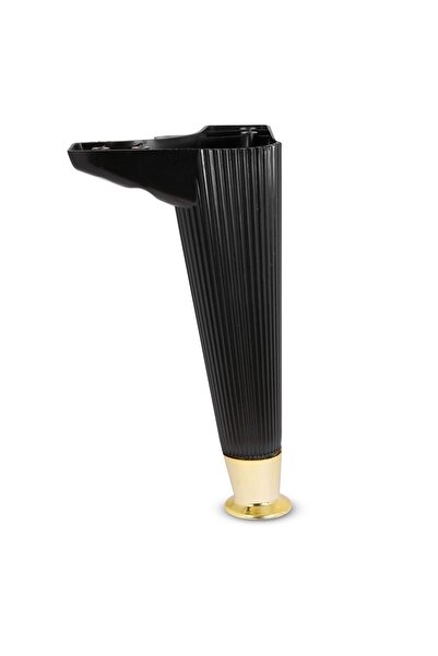 NZB Mobilya Kanepe Koltuk Sehpa Ünite Ayağı 22 Cm Baza Ayak Siyah-gold