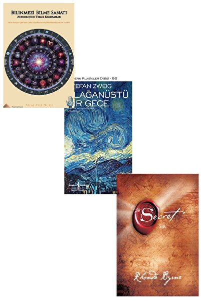 TÜRKİYE İŞ BANKASI KÜLTÜR YAYINLARI Bilinmezi Bilme Sanatı + Olağanüstü Bir Gece + The Secret (Sır) Rhonda Byrne (Koleksiyon Kitap)