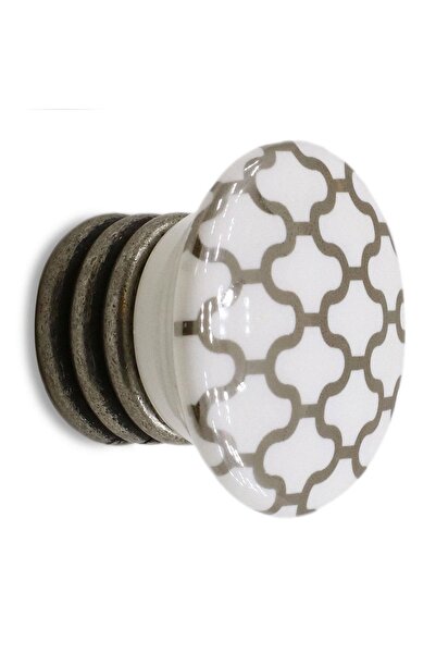 NZB Luxury Porcelain Button Furniture Drawer Cabinet Door Handle Handle White...
