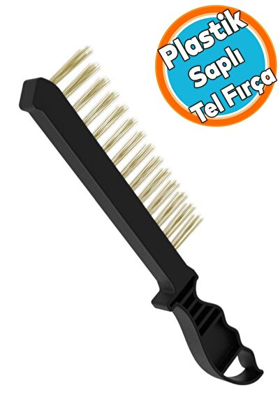NZB Plastik Saplı Tel Fırça Kir Pas Temizleme Fırçası 23 cm