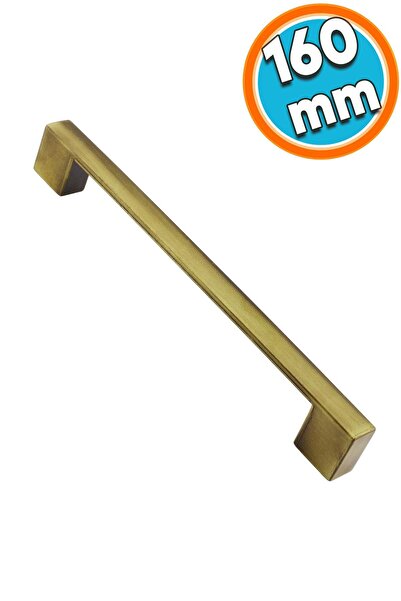 NZB Mobilya Mutfak Dolabı Çekmece Dolap Kapak Kulpu Kulbu Antik Sarı 160 mm Metal Düz Kulp