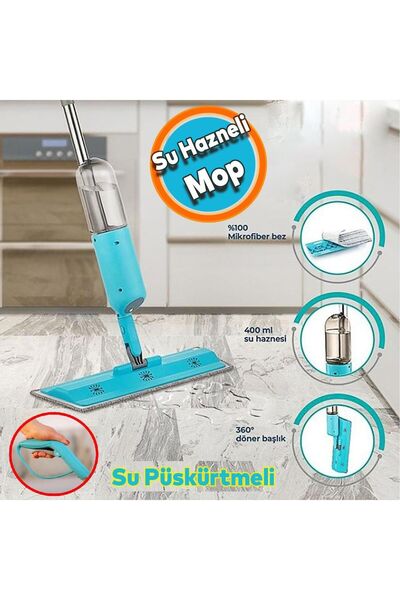 NZB Ev Ofis İşyeri Cam Duvar Parke Yer Zemin Silme Temizleme Püskürtmeli Su H...