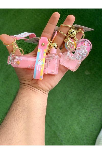 Meyra Accessories New Luxury Watery Unicorn Figured Keychain Bag Accessory Colorful with Bottle Cup and Bottle