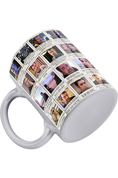 remonz Valley of the Wolves Series Lion Scenes Printed, Porcelain Mug, Wooden Coaster Gift