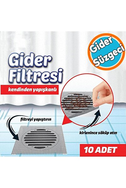 NZB Pislik Kıl Kir Tutucu Süzgeç Kullan At Yapışkanlı Banyo Lavabo Gider Filt...